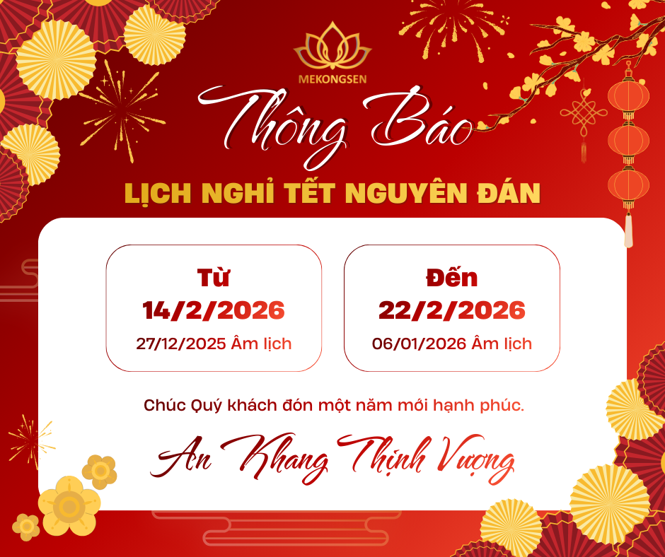 Lịch nghỉ Tết Nguyên Đán 2026 của Mekong Sen